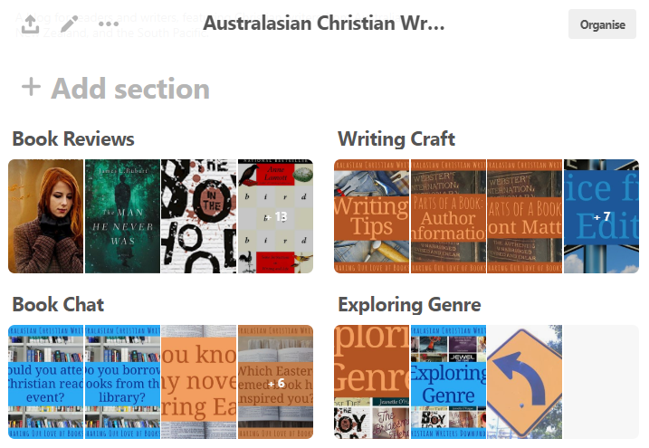 Illustration of Pinterest Board sections